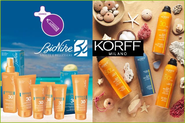 Farmacia Sant'Elena - promozione solari Bionike e Korff - luglio 2018