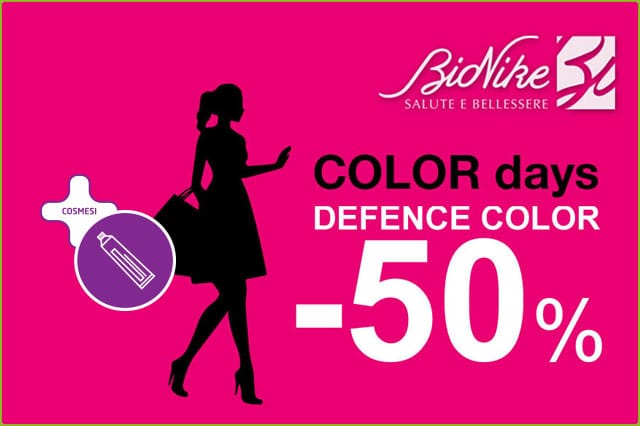 Farmacia Sant'Elena - settimana promozionale Color Days Bionike - ottobre 2018