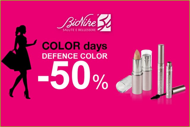 Farmacia Sant'Elena - settimana promozionale Color Days Bionike - settembre 2018