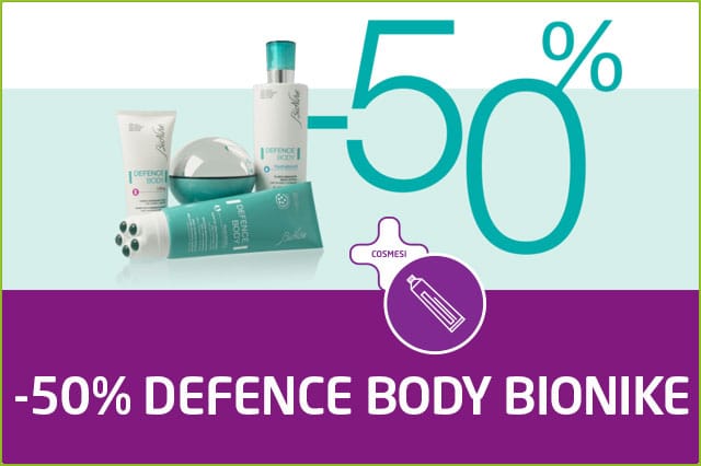 Farmacia Sant'Elena - promozione Bionike -50% Defence Body - 04-2018