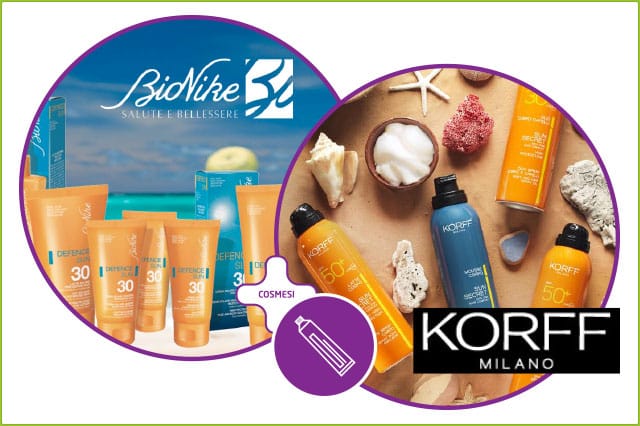 Farmacia Sant'Elena - promozioni solari Bionike e Korff - 05-2018