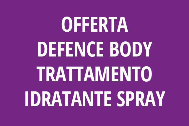 Farmacia Sant'Elena - Offerta Defence Body trattamento idratante spray - agosto 2020