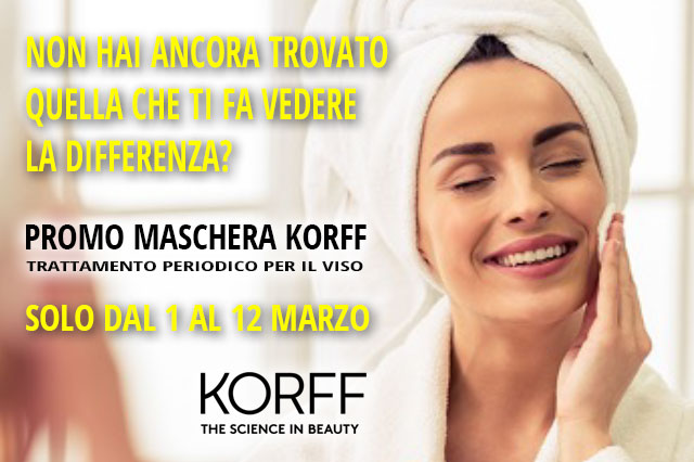 Farmacia Sant'Elena - Promo maschera Korff - marzo 2023