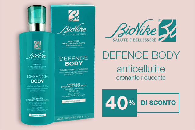 Farmacia Sant'Elena - sconto speciale 40% crema anticellulite Bionike - maggio 2020